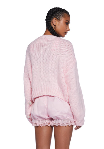 Cute And Demure Pearl Cardigan