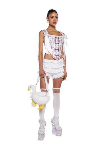 Lavish Duchess Corset Top - White