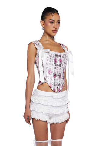 Lavish Duchess Corset Top - White