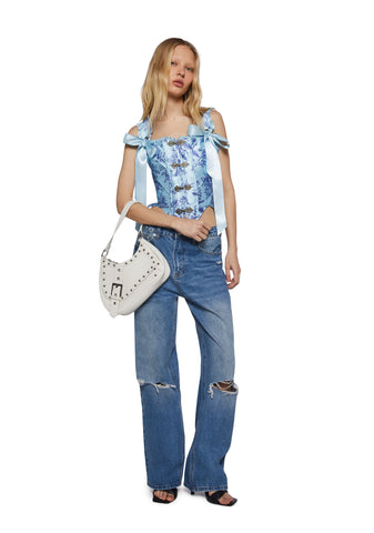 Lavish Duchess Corset Top - Blue