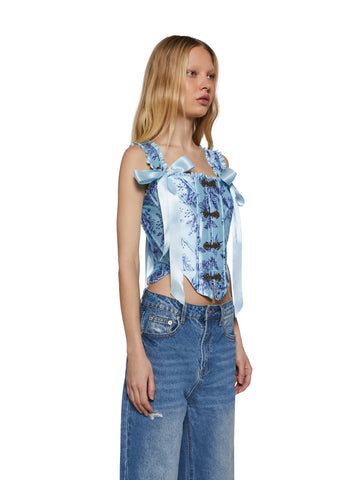 Lavish Duchess Corset Top - Blue