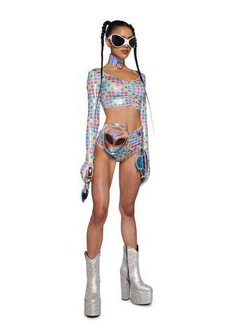 Celestial Prism Booty Shorts