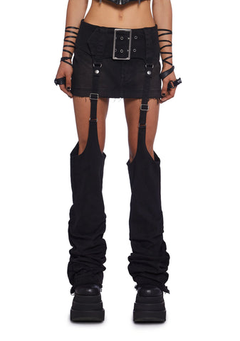 Downbeat Mini Skirt With Leg Warmers