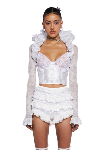 Elegant Rapture Underbust Corset And Shrug