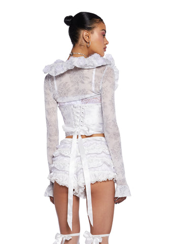 Elegant Rapture Underbust Corset And Shrug