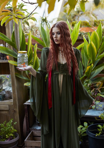 Hail To The Guardians Long Sleeve Top - Dark Green