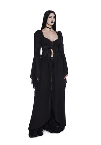 Hail To The Guardians Long Sleeve Top - Black