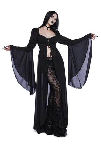 Hail To The Guardians Long Sleeve Top - Black