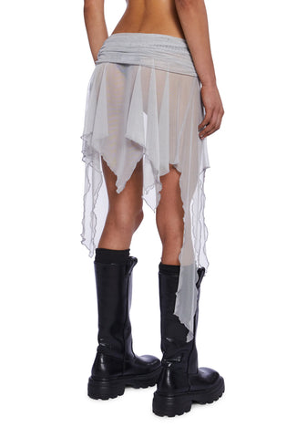 Charged Foldover Handkerchief Skirt