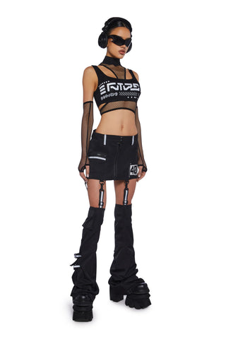 In The Matrix Mini Skirt With Leg Warmers