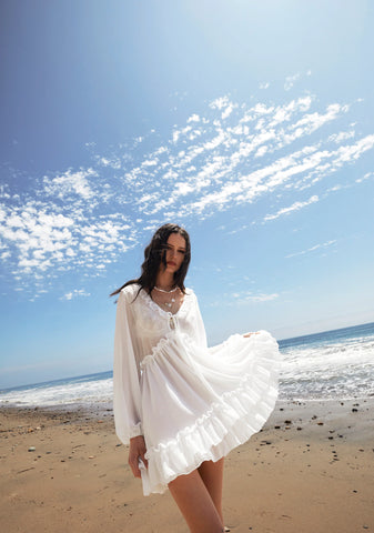 Sunset Chaser Babydoll Dress - Off White