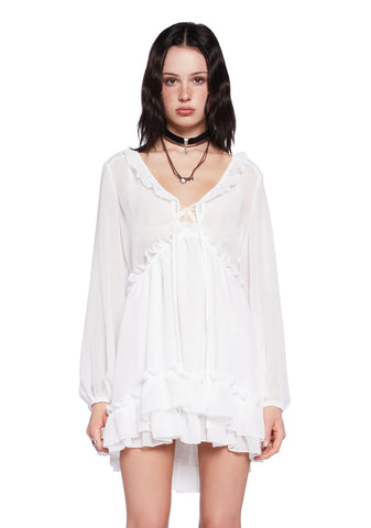 Sunset Chaser Babydoll Dress - Off White