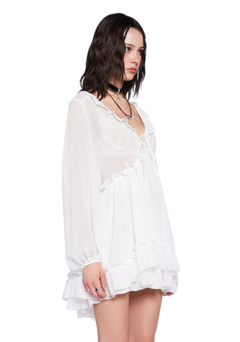 Sunset Chaser Babydoll Dress - Off White