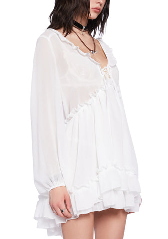 Sunset Chaser Babydoll Dress - Off White