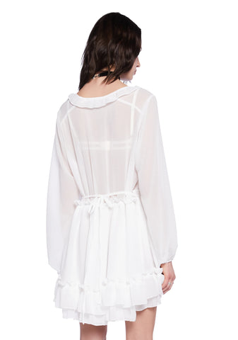 Sunset Chaser Babydoll Dress - Off White