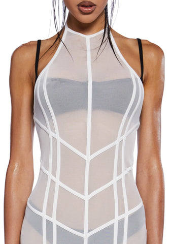 Charged Mesh Maxi Dress