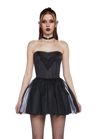 Eternal Sacrifice Mini Dress - Black