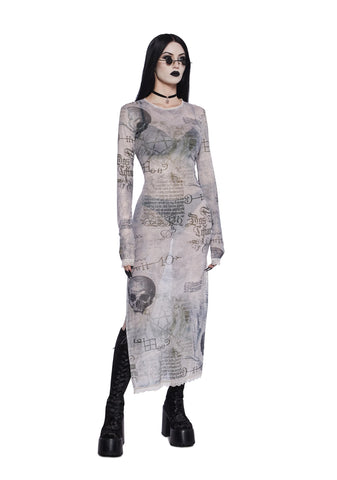 Simple Tricks Mesh Maxi Dress