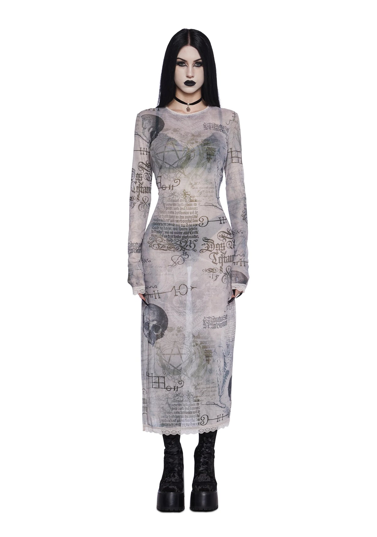 Simple Tricks Mesh Maxi Dress