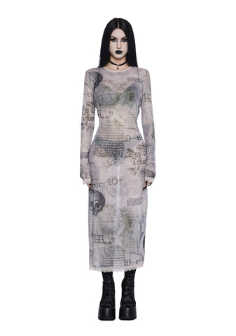 Simple Tricks Mesh Maxi Dress