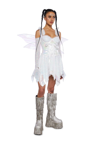 Cyber Fairy Costume Set - White