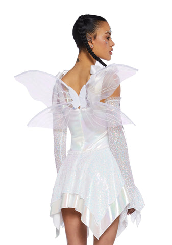 Cyber Fairy Costume Set - White