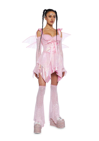 Cyber Fairy Costume Set - Pink