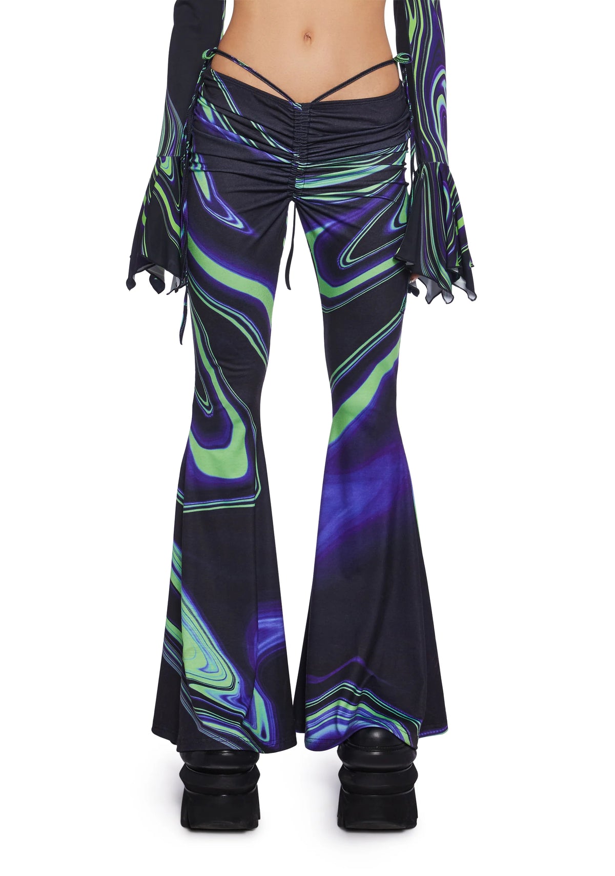 Synth Metamorphosis Flared Pants