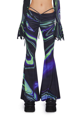 Synth Metamorphosis Flared Pants