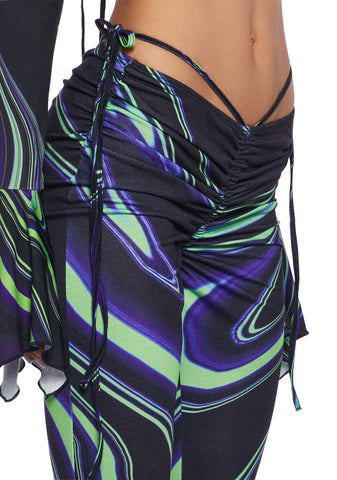 Synth Metamorphosis Flared Pants