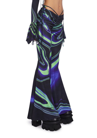 Synth Metamorphosis Flared Pants