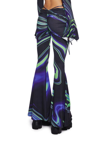 Synth Metamorphosis Flared Pants