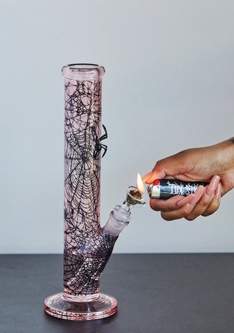 Web Obsessed Glass Bong