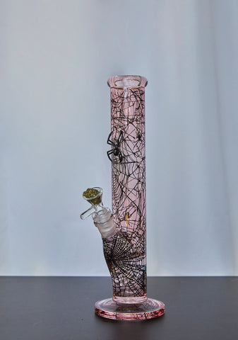 Web Obsessed Glass Bong