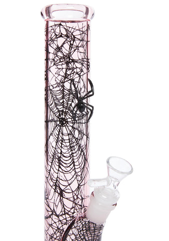 Web Obsessed Glass Bong