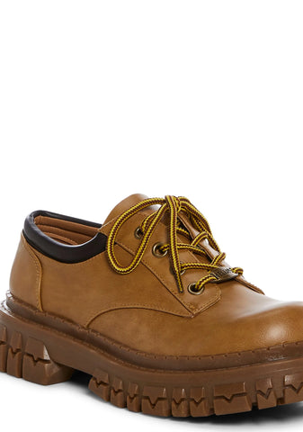 Teen Craft Oxford Shoes - Light Brown