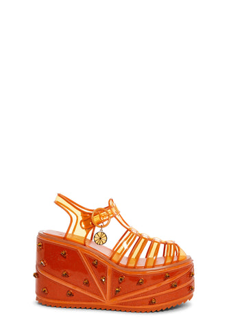 Ripe For Love Platform Sandals - Orange