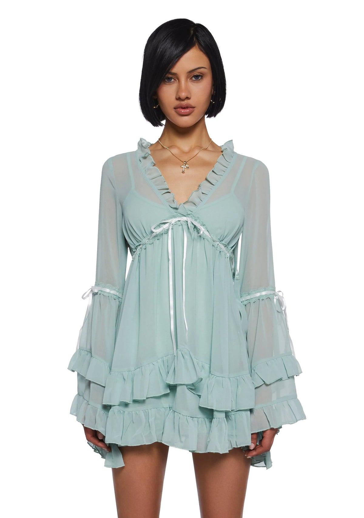 Real Divinity Mini Dress - Light Green