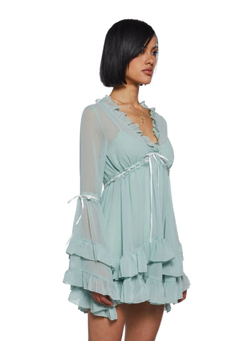 Real Divinity Mini Dress - Light Green