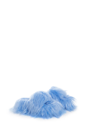 Case Of The Grumpies Fuzzy Slides - Blue