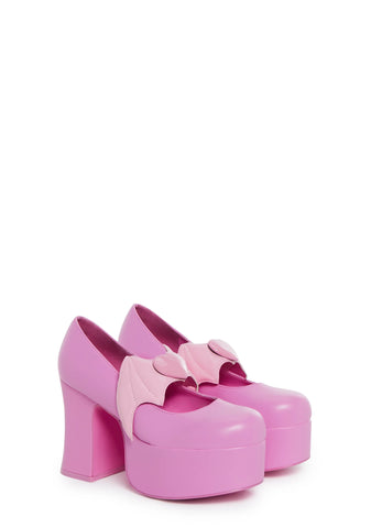 X Monster High Deelite Draculaura Platform Mary Janes - Pink