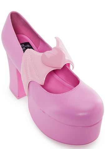 X Monster High Deelite Draculaura Platform Mary Janes - Pink