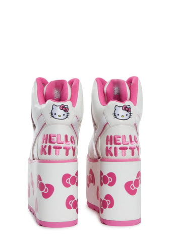 X Sanrio Qozmo Hello Kitty Platform Sneakers - White