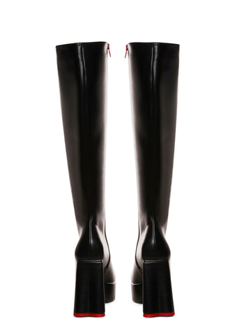 Sweet Talker Platform Boots - Black
