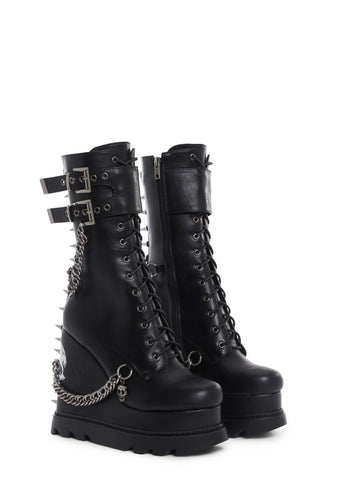 She’s Dangerous Platform Ankle Boots