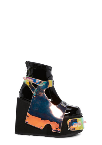 Transformer-808 Platform Knee High Boots