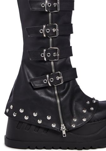 Stomp-223 Platform Knee High Boots