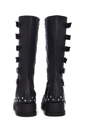 Stomp-223 Platform Knee High Boots
