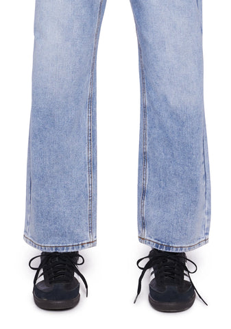 High Rise Straight Crop Denim Jeans