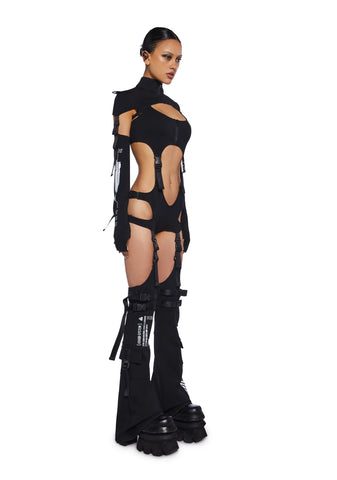 Digital Lands Bodysuit And Leg Warmers Set